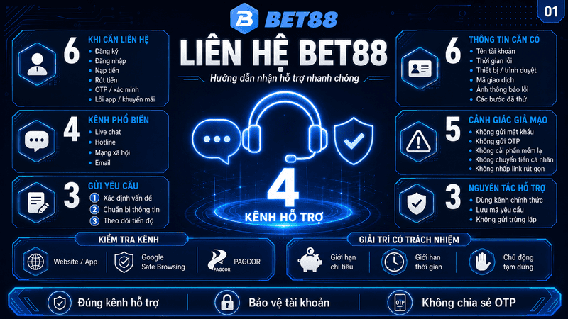 Liên Hệ BET88 – Hướng Dẫn Nhận Hỗ Trợ Nhanh Chóng